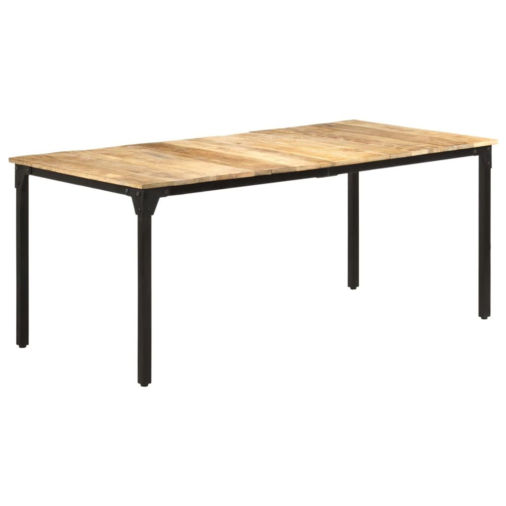 Table à manger 180x90x76 cm bois de manguier brut