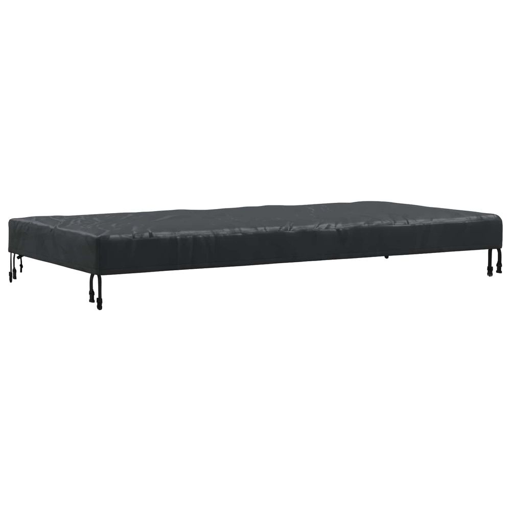 Housse de table 182 x 92 x 15 cm tissu rectangulaire noir