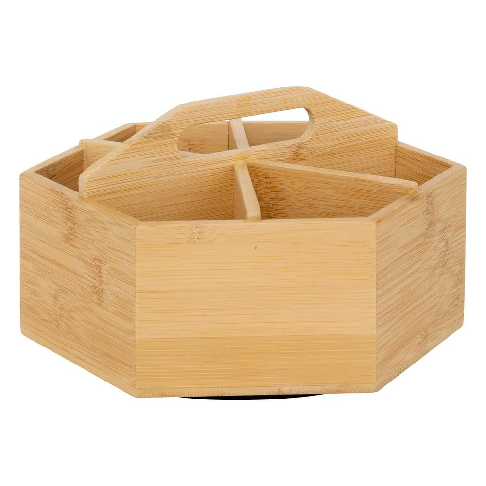 Boîte à thé rotative en bambou 