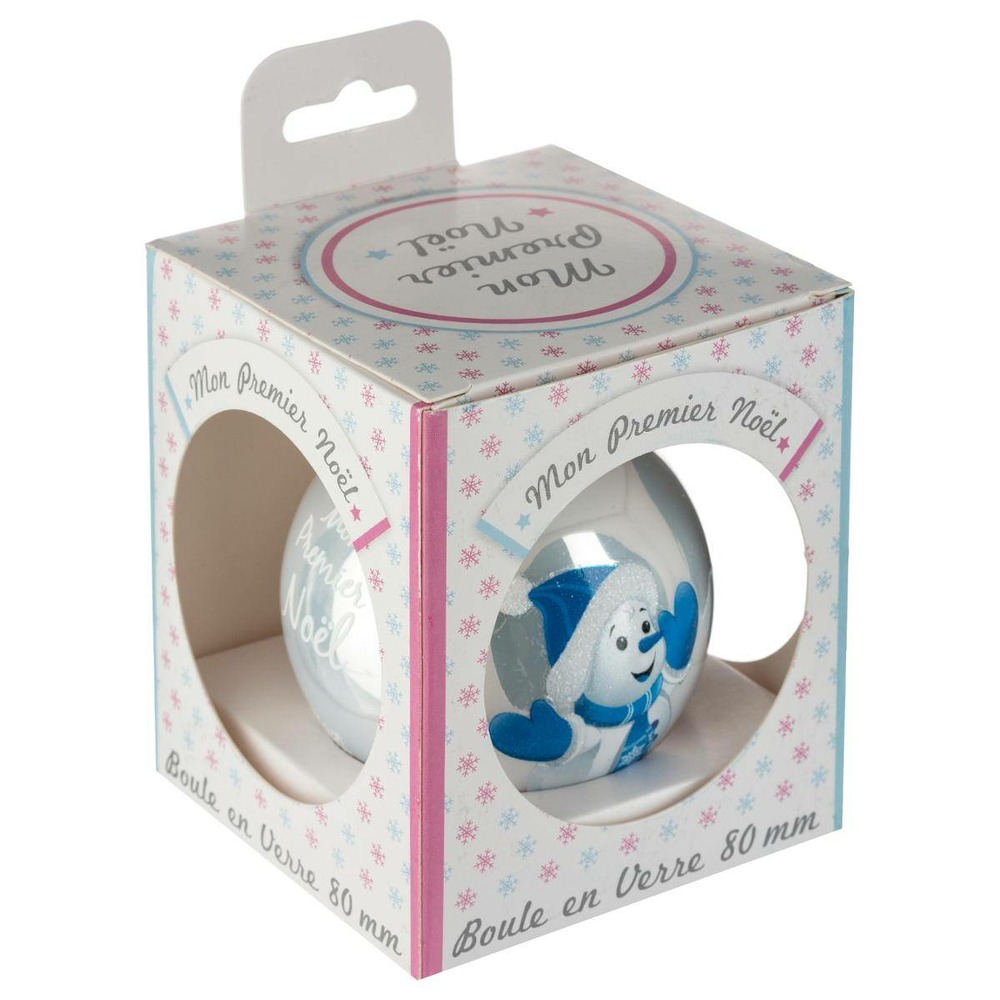 Boule de noël en verre luxe 80 mm