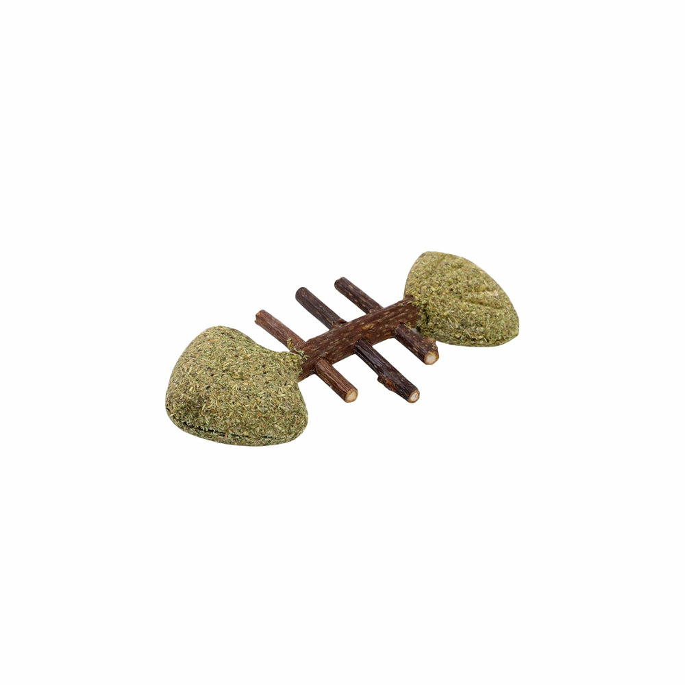 Arête de poisson matatabi & herbe à chat – jouet euphorisant pour chat – 1 piece