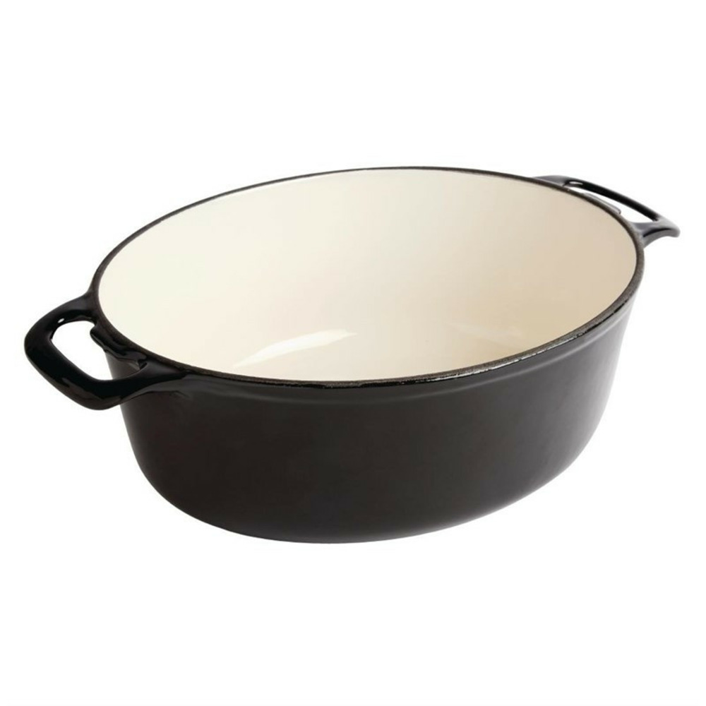 Grande cocotte ovale noire vogue 6 litres