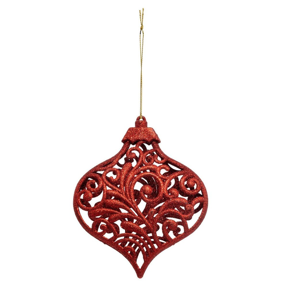 Sujet de noël arabesque rouge