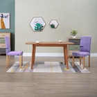 Chaises de salle à manger 2 pcs violet tissu