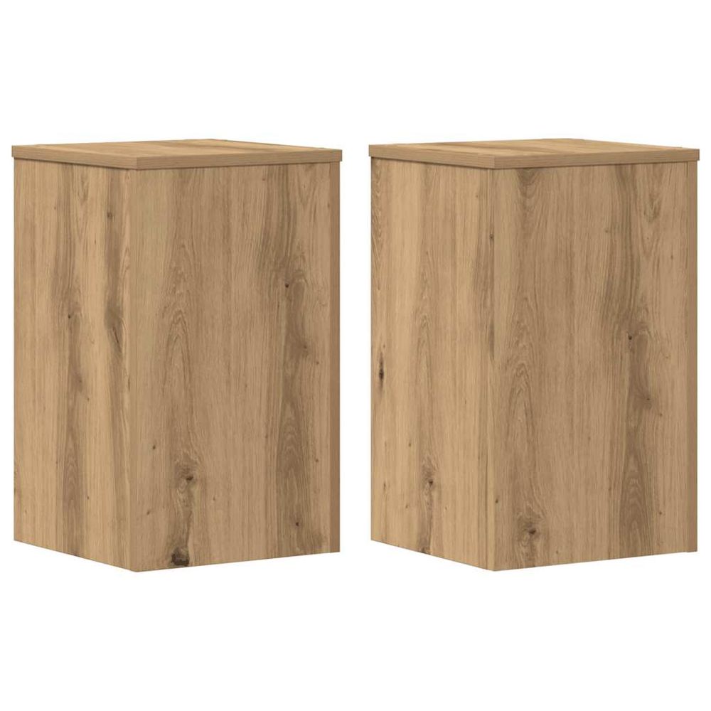 Supports pour plantes 2 pcs chêne artisanal bois ingénierie