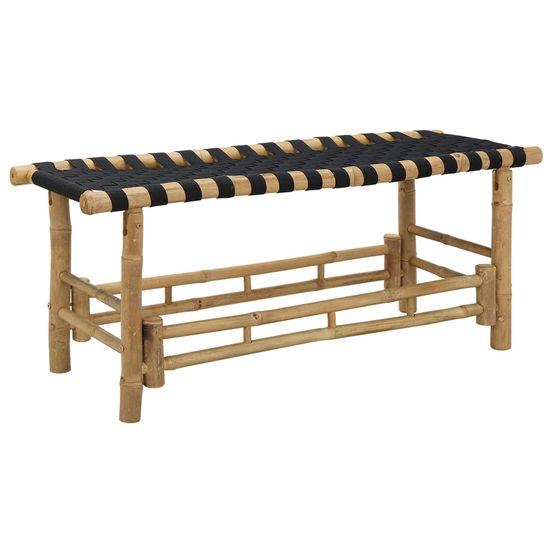 Banc de jardin 110 x 38 x 40 cm bambou naturel rectangulaire