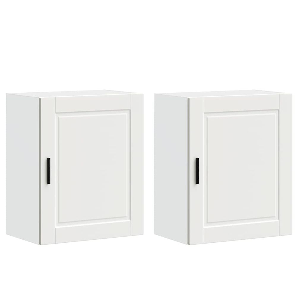 Armoires murales de cuisine 2 pcs porto blanc bois d'ingénierie
