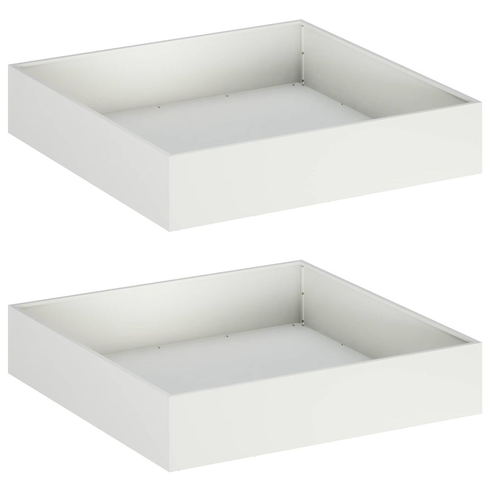Cache-pot de jardin 2 pc blanc 100 x 100 x 20 cm