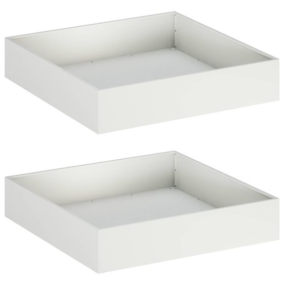 Cache-pot de jardin 2 pc blanc 100 x 100 x 20 cm