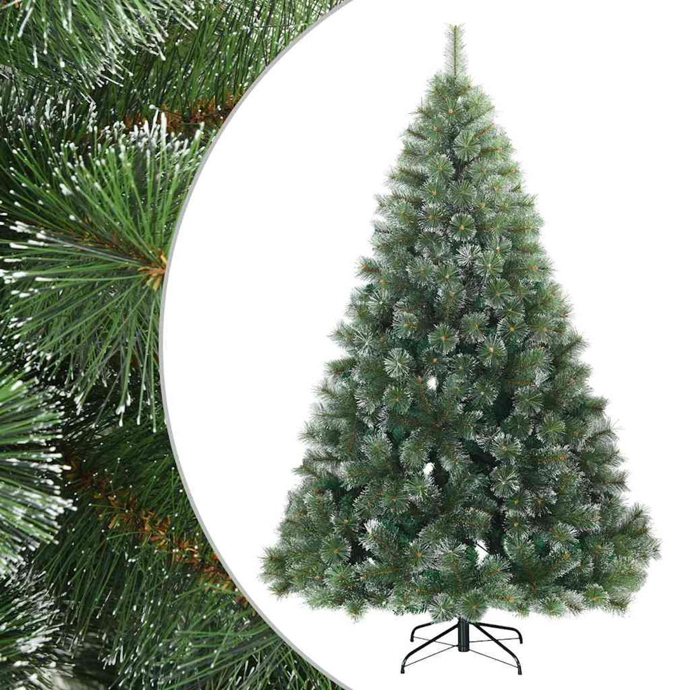Sapin de noël artificiel à branches pliantes, duveteux de neige