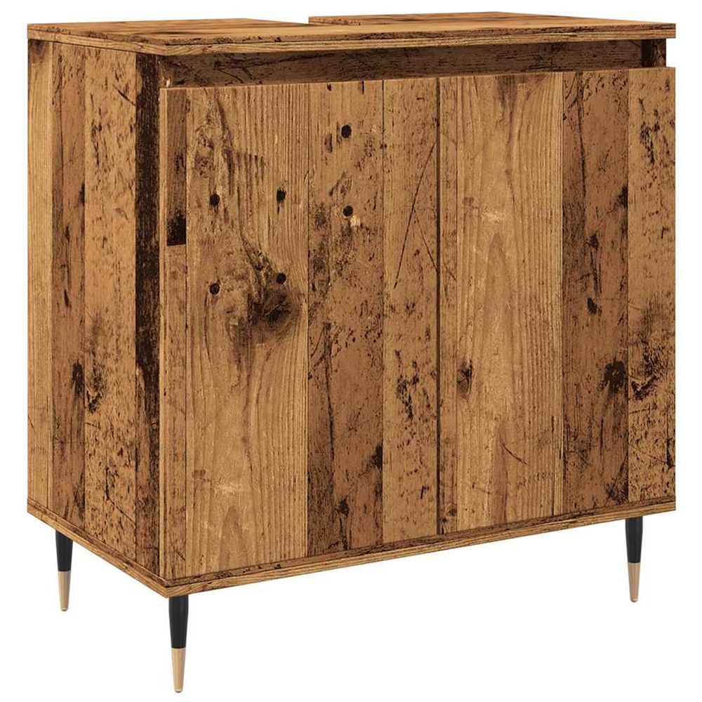 Armoire de salle de bain vieux bois 58x33x60 cm bois ingénierie