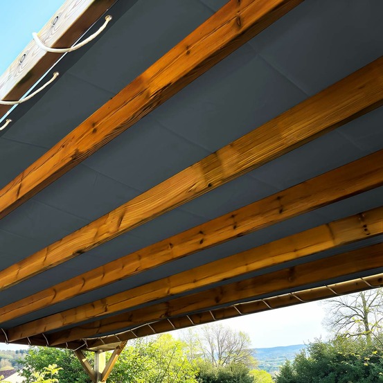 Toile pergola tecplast lp506pr 3x5 m - gris anthracite - garantie 5 ans
