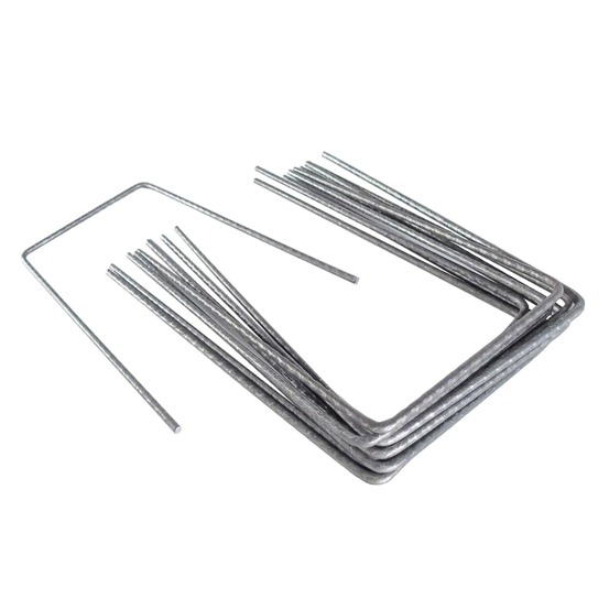 Broches de bâche de sol 10 pcs 12x20 cm métal