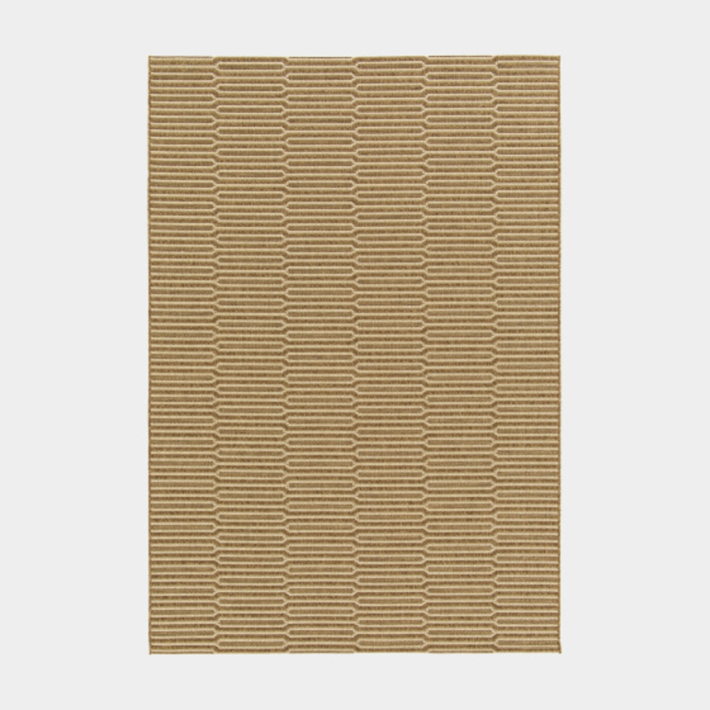 Tapis salon / terrasse - capsule - formes graphiques cuivrées - 120 x 170 cm