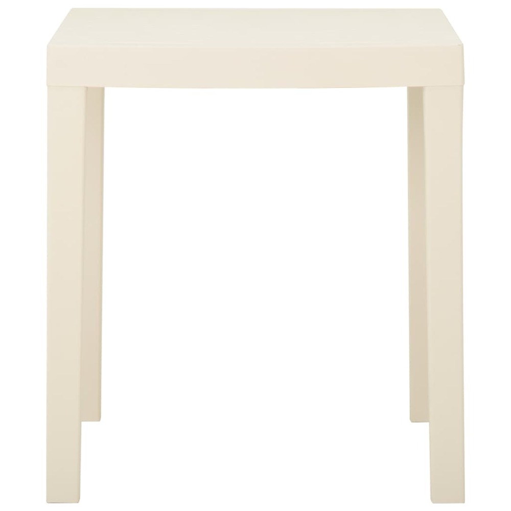 Table de jardin blanc 79x65x72 cm plastique