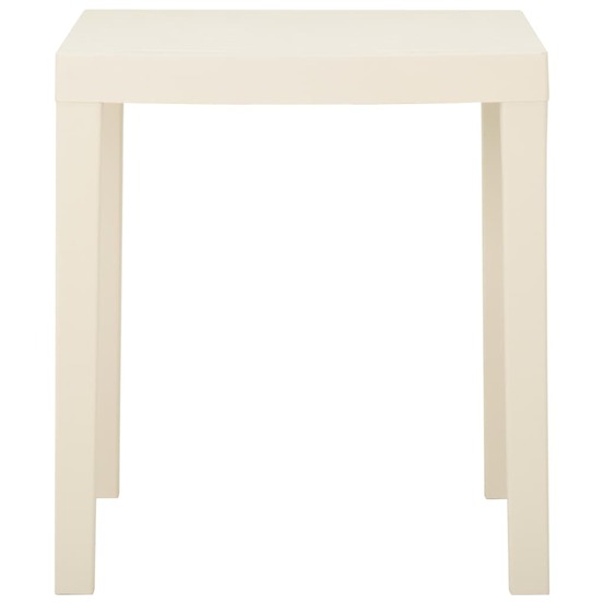 Table de jardin blanc 79x65x72 cm plastique