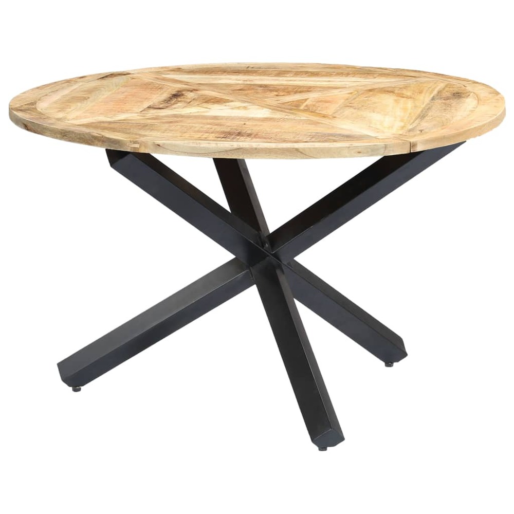 Table à manger rond 120x76 cm bois de manguier massif
