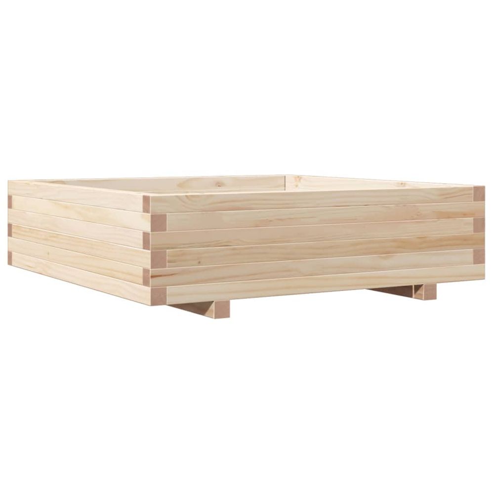 Jardinière d'extérieur 90x90x26,5 cm bois de pin massif