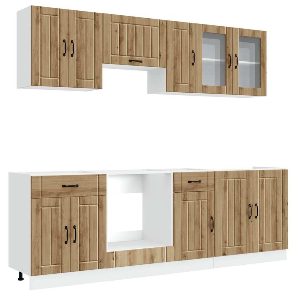 Ensemble d'armoires de cuisine 8 pcs kalmar bois d'ingénierie