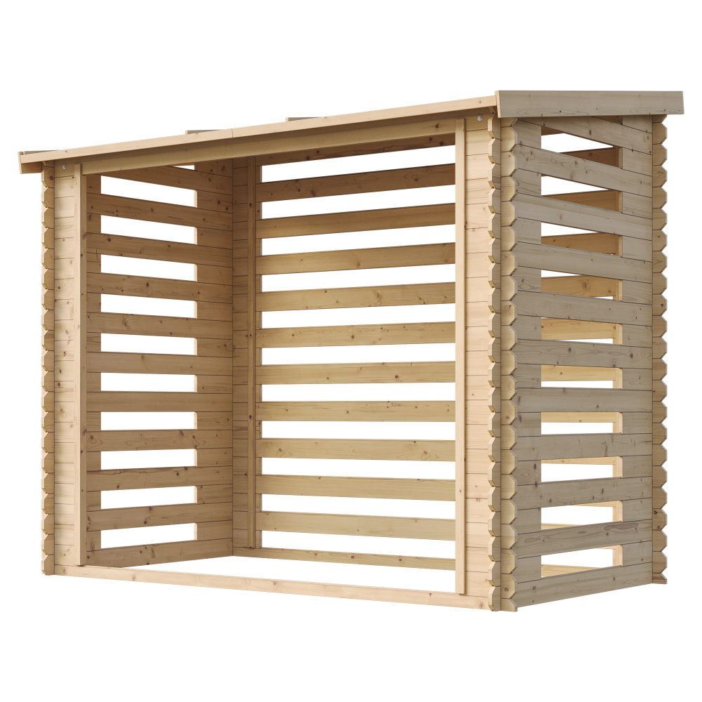 Abri à bûches 4,3 m3 - abri de stockage pour bois de chauffage - range bûches extérieur - abri à vélo/container - m202
