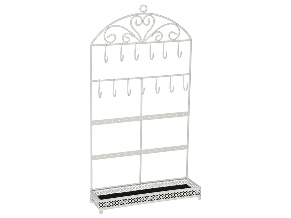 Porte bijoux en métal - blanc