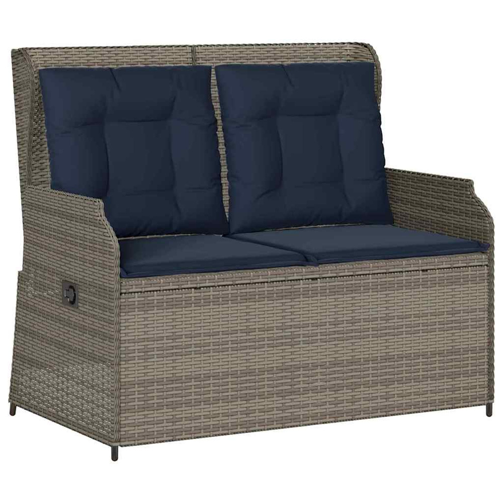 Banc de jardin gris polyrotin
