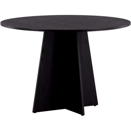 Table de repas ronde ?110 cm bootcut noir