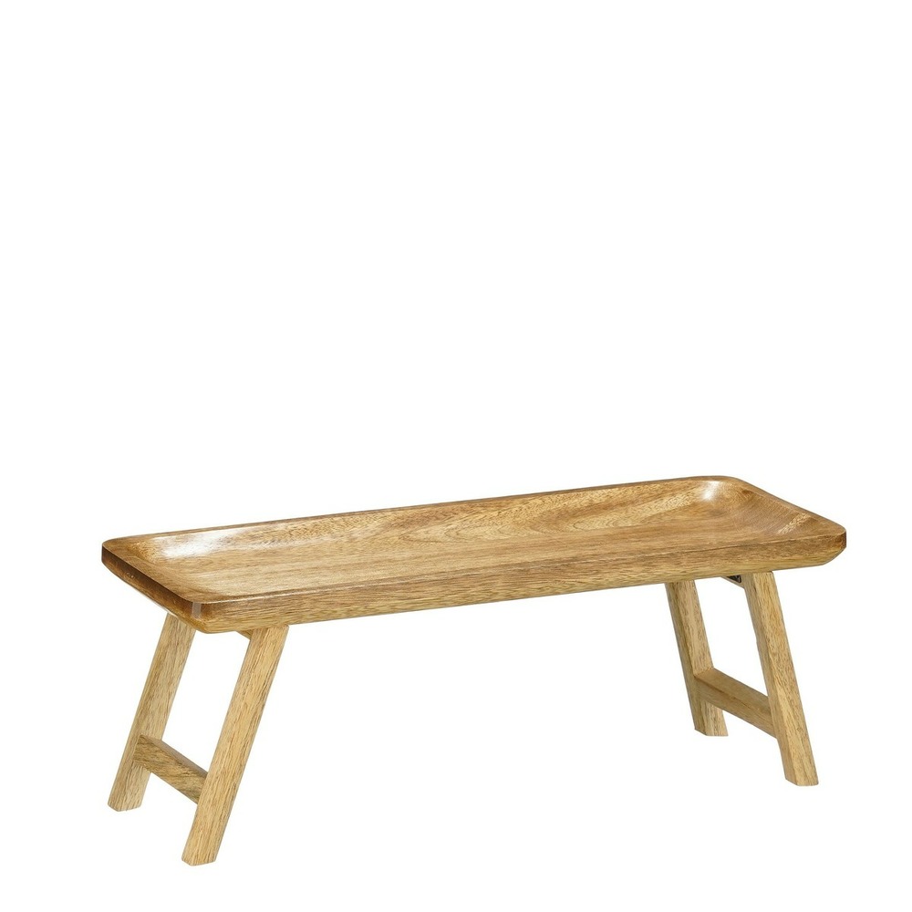 Mica decorations duko plateau - l40 x l15 x h15 cm - bois de manguier - brun foncé