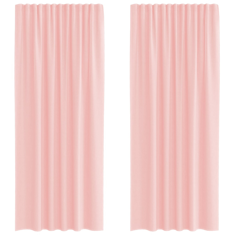 Rideaux en voile avec passe-tringles 2 pcs rose