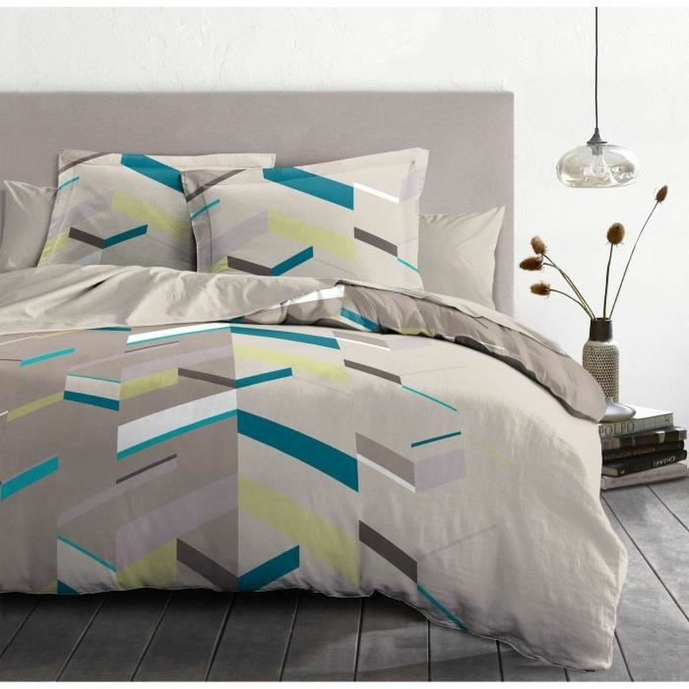 Parure de couette 240 x 260 cm : housse de couette + 2 taies d'oreiller