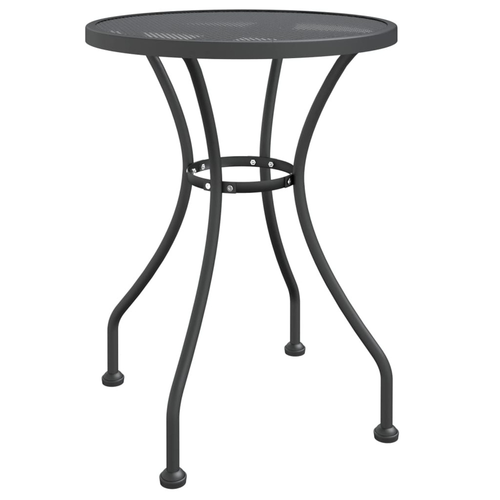 Table de jardin ø60x72 cm maille métallique anthracite