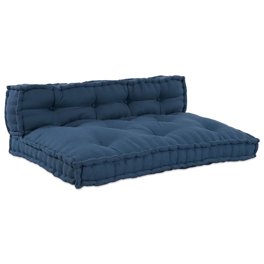 Coussin de canapé sur palette 2 pc tissu indigo