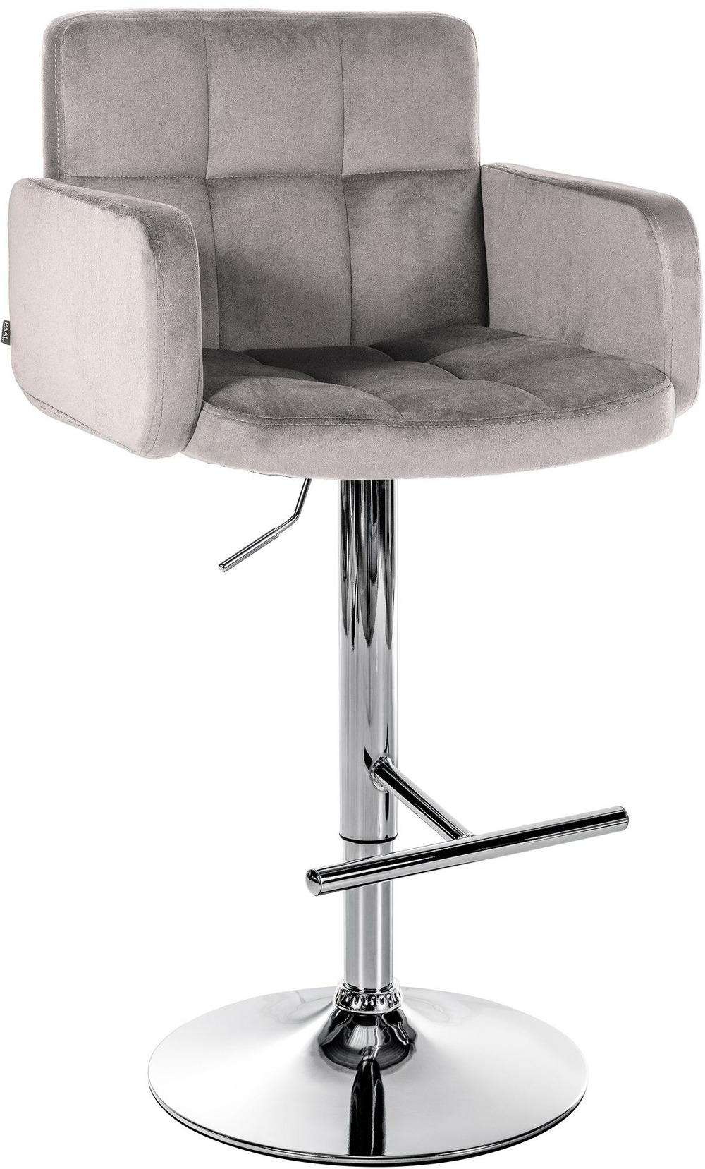 Tabouret de bar los angeles velours chrome