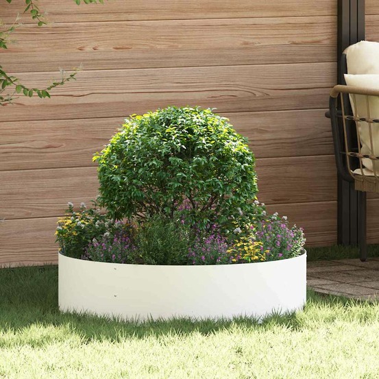 Anneau de jardinière 5 pcs blanc 80 x 80 x 20 cm