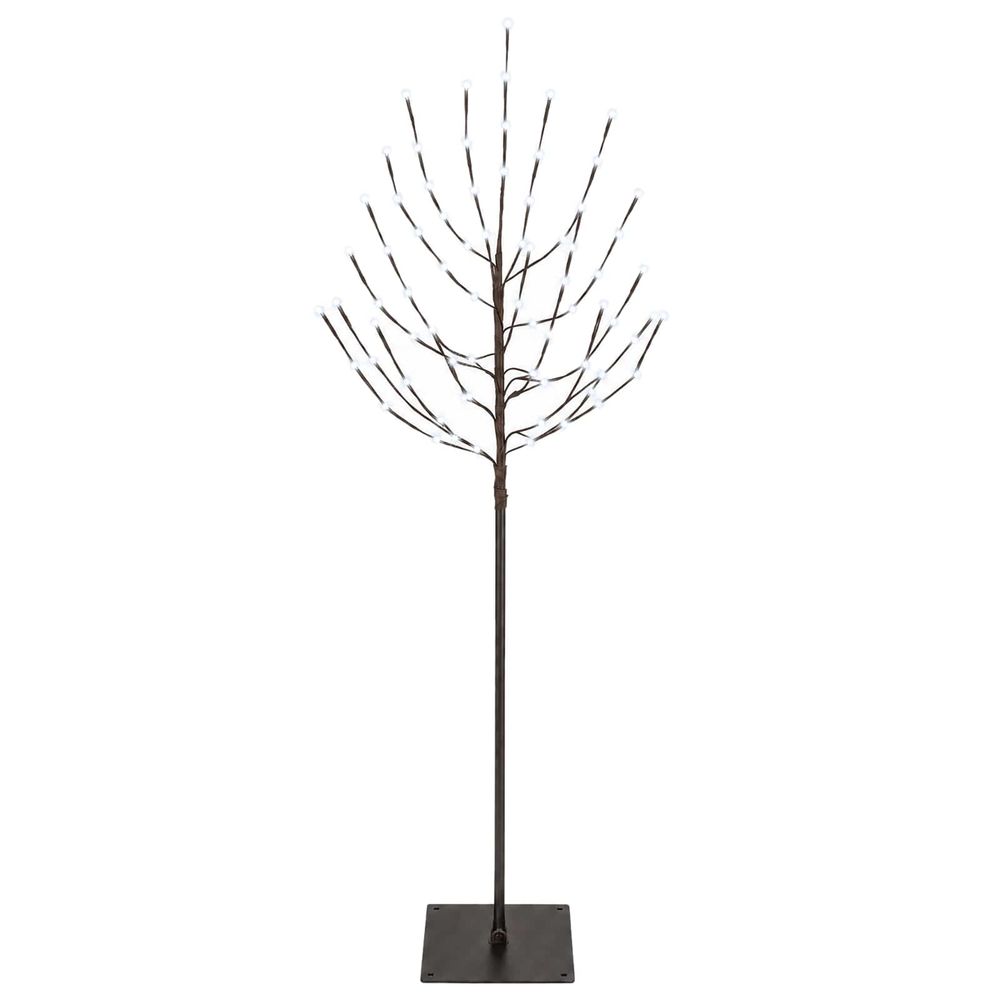 Arbre de noël led noir 150 cm acier 140 led