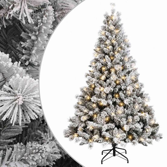 Sapin de noël artificiel à branches articulées 150 cm 150 led