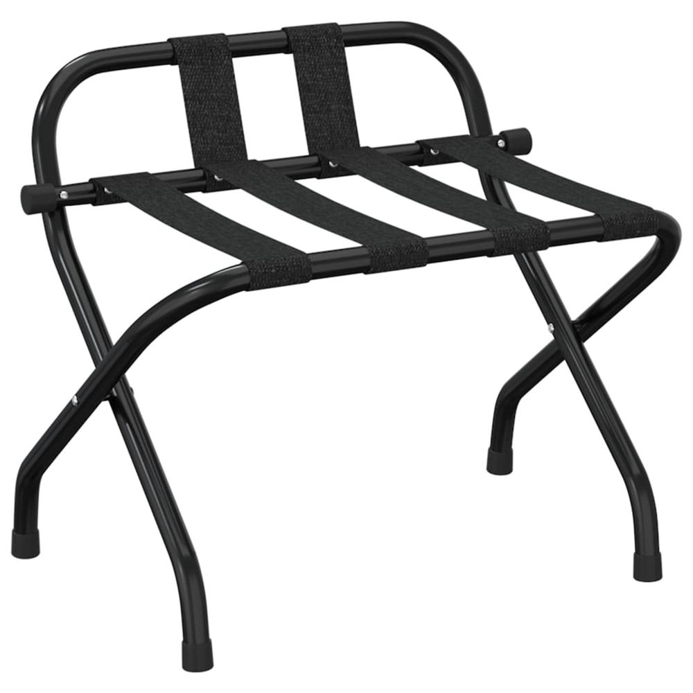 Porte-bagages avec dossier noir 56x39x52 cm