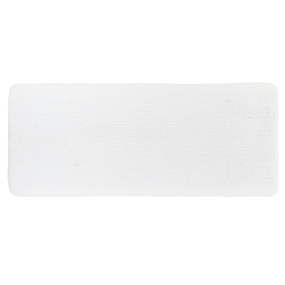 Tapis microfibre double vasque 50x120 cm dessous latex - blanc