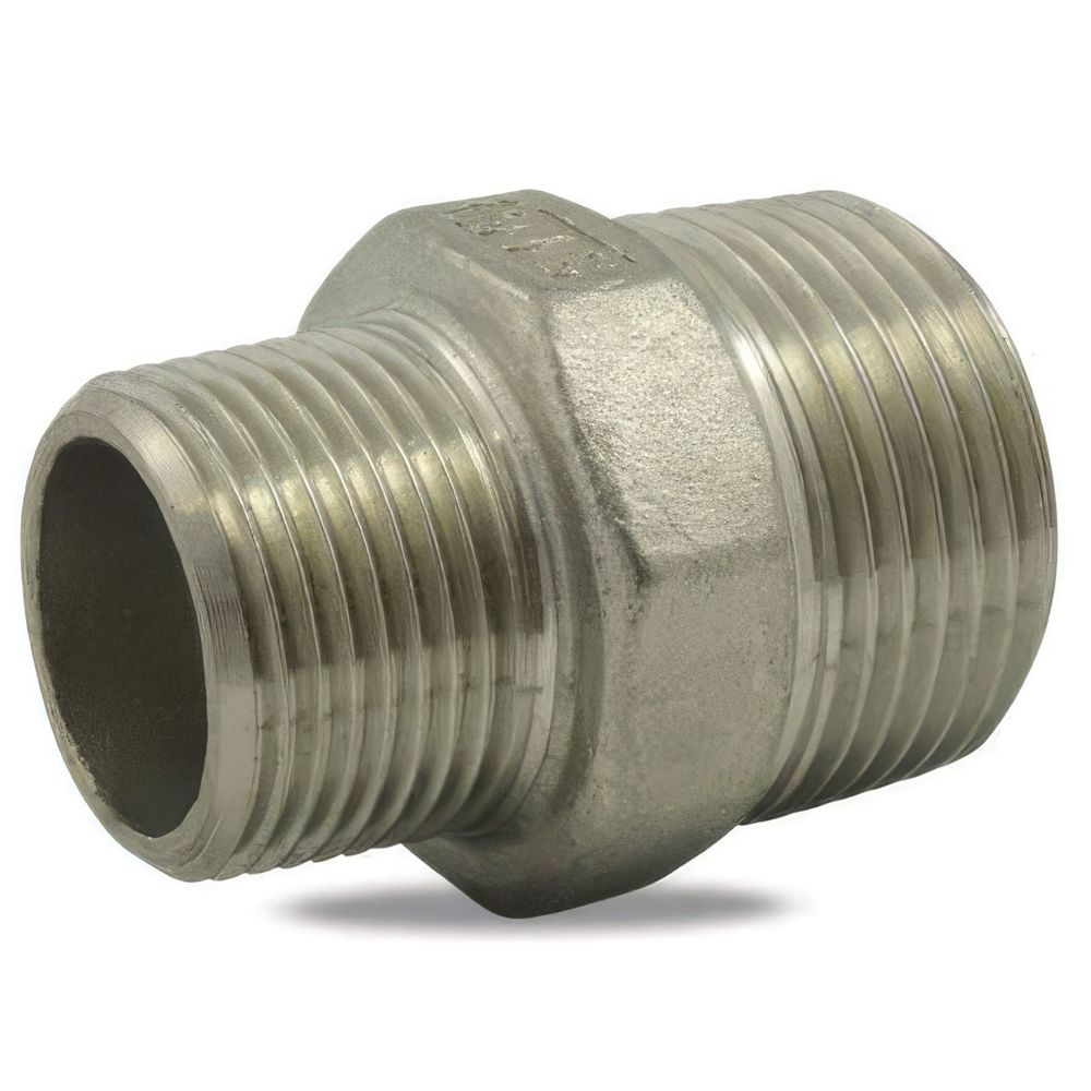 Mamelon réduit male / male en inox 316 - ø a: 3/8'' | ø b: 1/4''