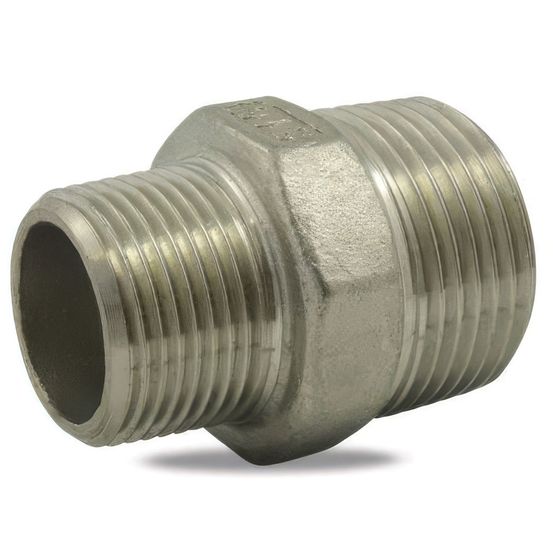 Mamelon réduit male / male en inox 316 - ø a: 3/8'' | ø b: 1/4''
