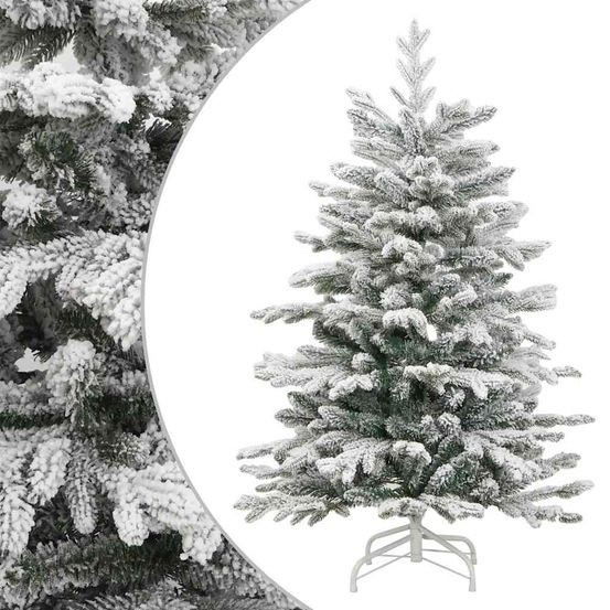 Sapin de noël artificiel réaliste floqué neige 180 cm