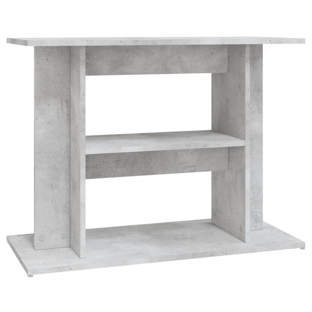 Support d'aquarium en béton gris 80 x 35 x 60 cm bois d'ingénierie