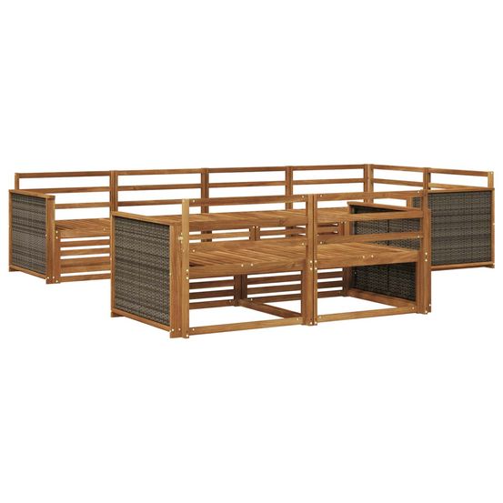 Ensemble de canapés d'extérieur 7 pc naturel