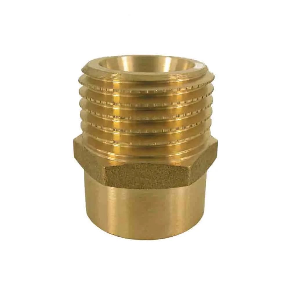 Raccord laiton, mamelon double réduit 1 1/4 ig x 1 1/2 ag, plomberie, chauffage, boni