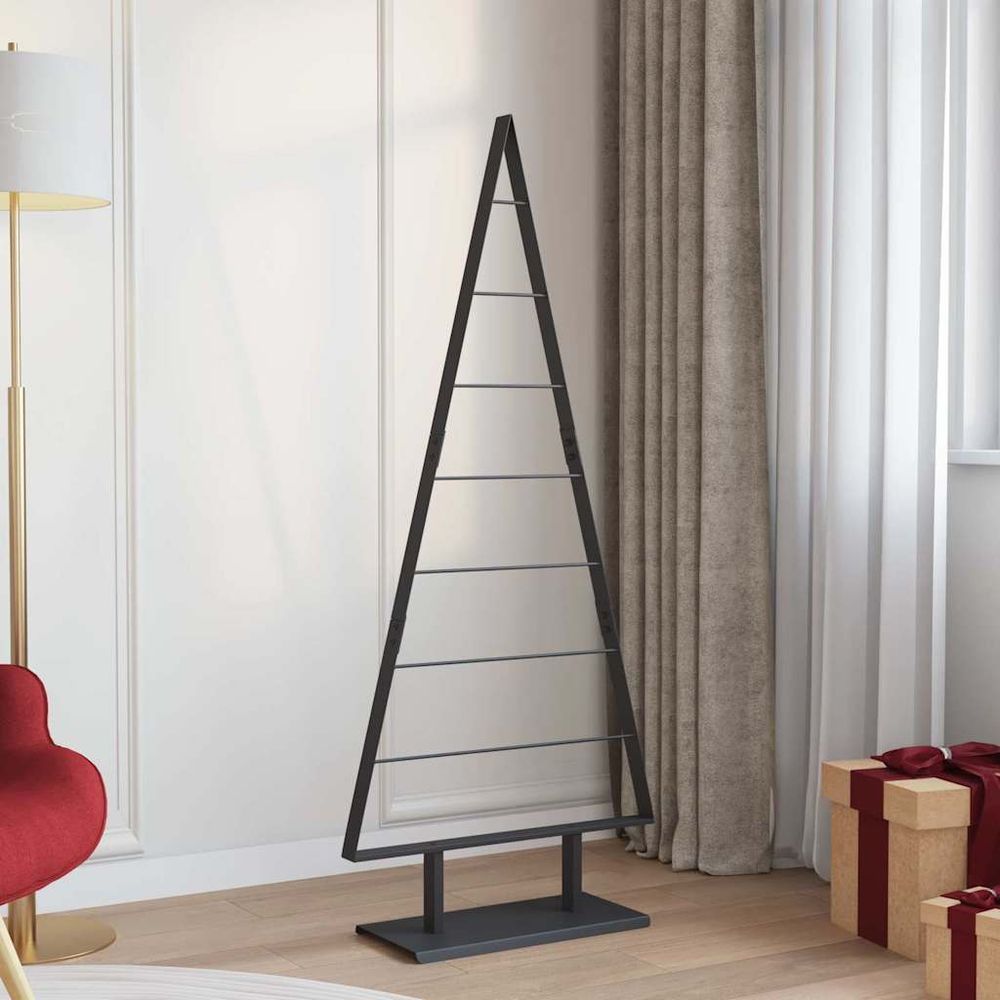 Sapin de noël design en acier décoration moderne pour intérieur extérieur noir 150 cm