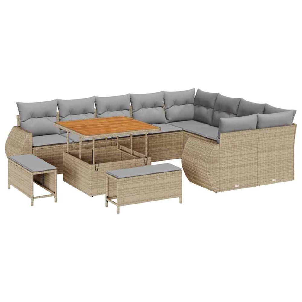Ensemble de canapé de jardin 12 pc 12-nombre de places