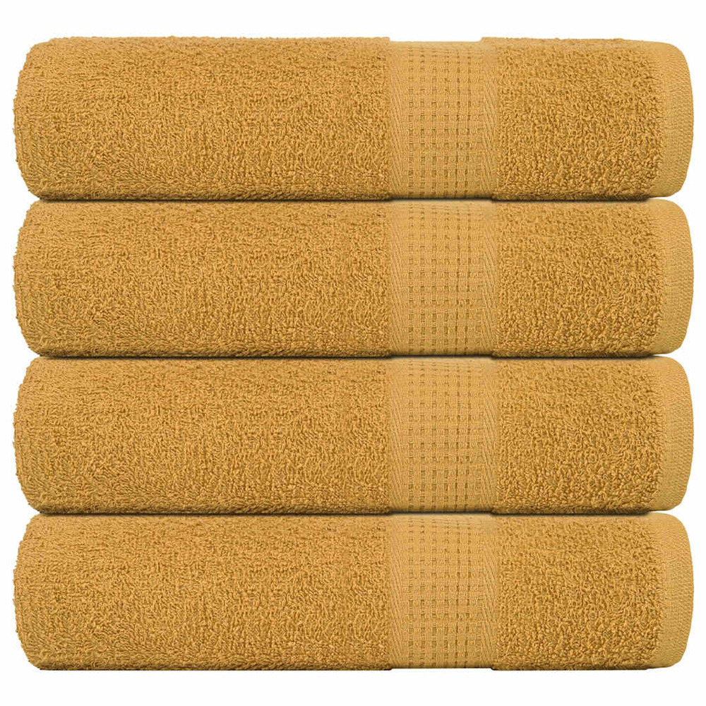 Serviettes de bain 4 pcs frogn doré 100x150 cm 100% coton