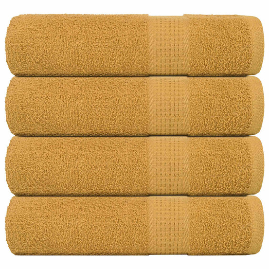 Serviettes de bain 4 pcs frogn doré 100x150 cm 100% coton