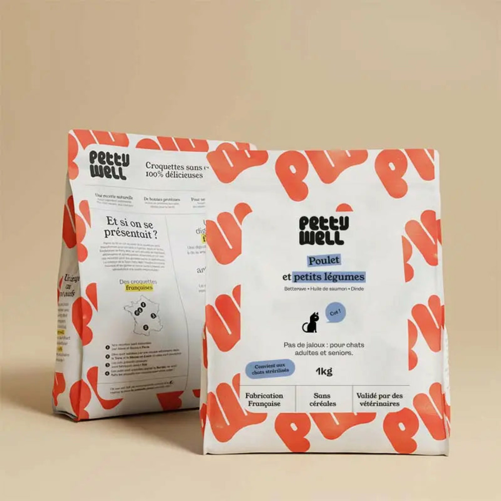 Croquettes sans céréales poulet & dinde pour chat 1kg