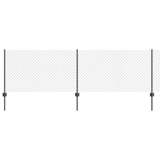 Clôture grillagée avec poteau 25 x 0,8 m acier recouvert de pvc